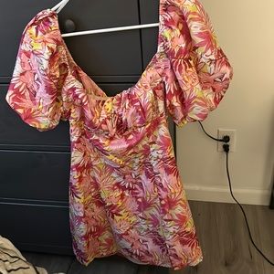 Lulus pink floral dress